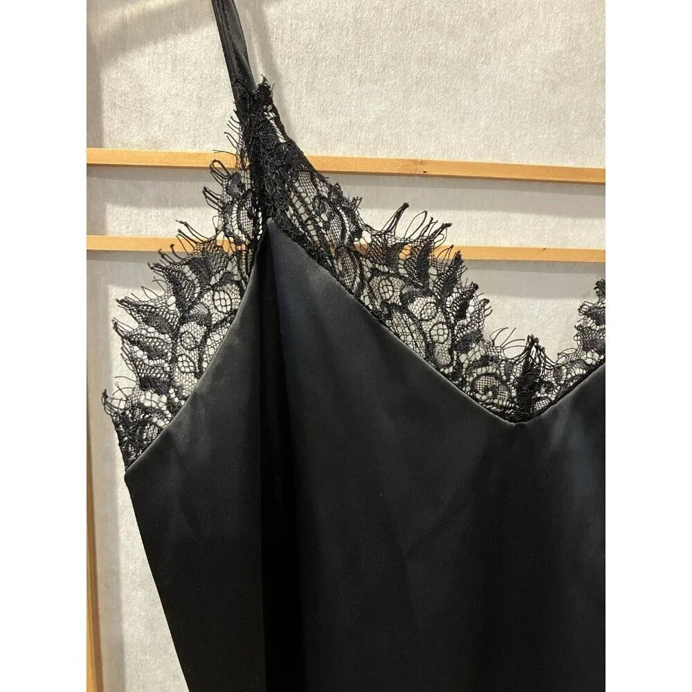 Black Lace Slip Dress by Finesse, Medium, Evening Cocktail, weighted
